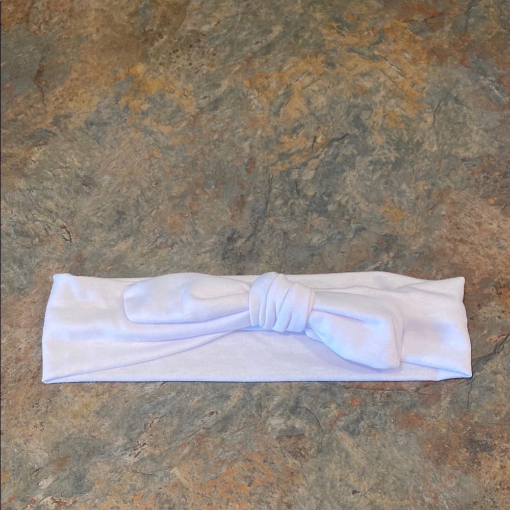 Adult White Knotted Headband NIP